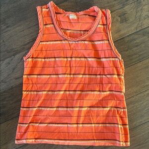 Stateside Orange Striped Tank Top